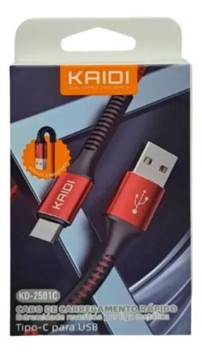 Cabo Turbo Kaidi Premium KD-40CL Tipo-C para Lightning 6A