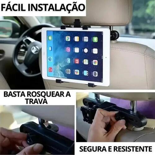 Suporte Tablet iPad Encosto Cabeça Banco Carro Passageiro