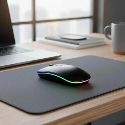 Mouse Sem Fio Bluetooth + 2.4g Usb Recarregável Para