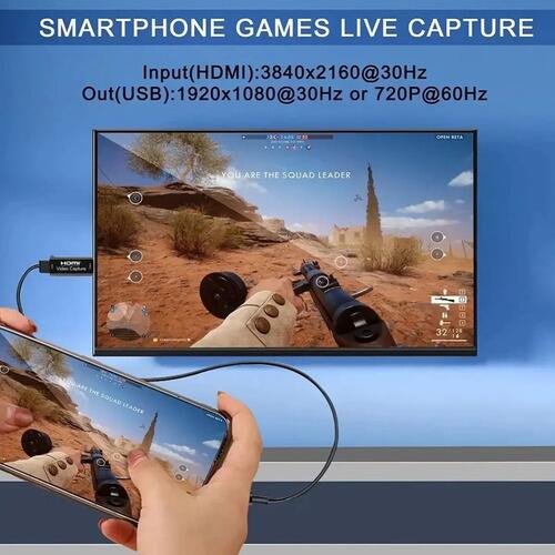 Placa De Captura Hdmi 4k Usb 1080p Full Hd Live Streaming