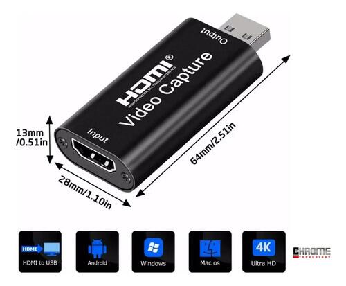 Placa De Captura Hdmi 4k Usb 1080p Full Hd Live Streaming