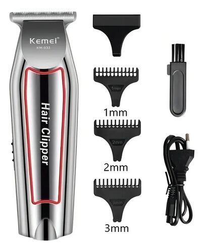 Máquina De Acabamento Sem Fio Kemei Km-032 Prateada 3