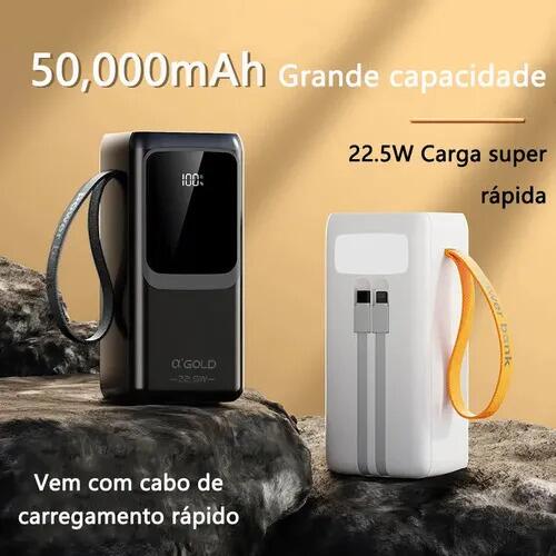 Carregador Power Bank 50.000mah Portátil Turbo Rápido