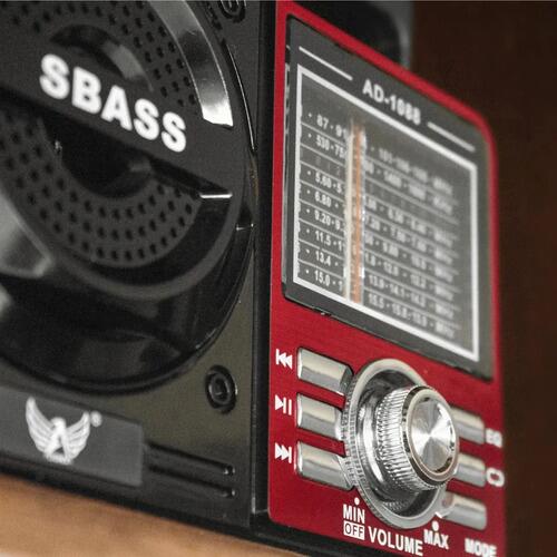 Rádio Portátil Am Fm A Pilha E Energia Usb Recárregavel