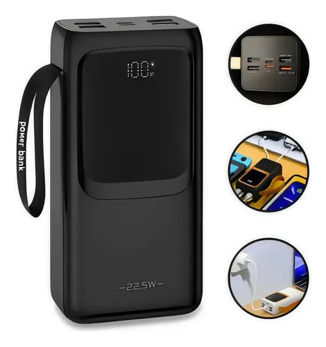 Power Bank 300000mah Carregador Portatil Turbo Original Preto