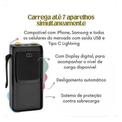 Power Bank 300000mah Carregador Portatil Turbo Original