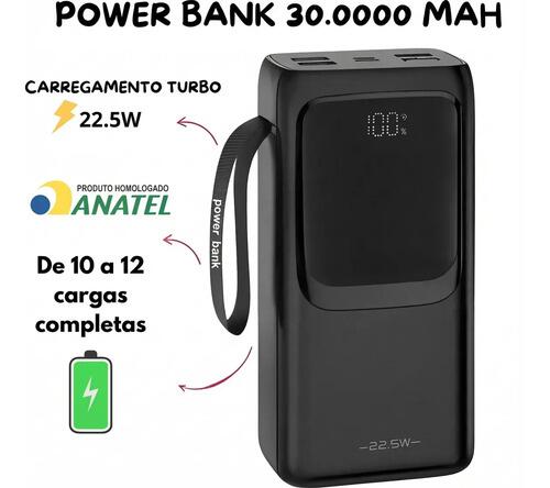 Power Bank 300000mah Carregador Portatil Turbo Original