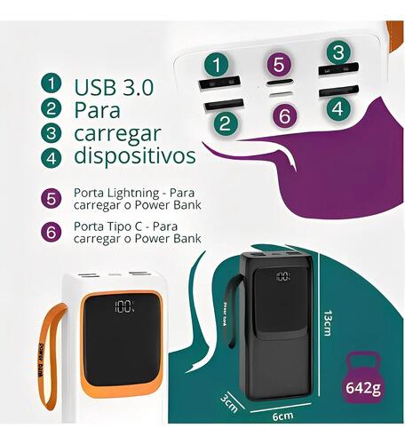 Power Bank 300000mah Carregador Portatil Turbo Original
