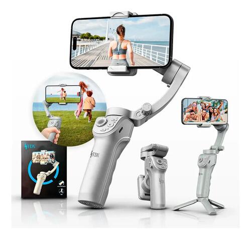 Estabilizador Celular Gimbal 3 Eixos Para Tripé Ia Video Est Cinza