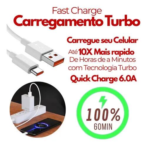 Carregador LR30-3 Turbo 67w Usb C Para Celular Branco