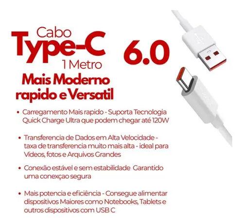 Carregador LR30-3 Turbo 67w Usb C Para Celular Branco