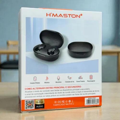 Fone De Ouvido RS27 Preto H'maston S/fio Preto