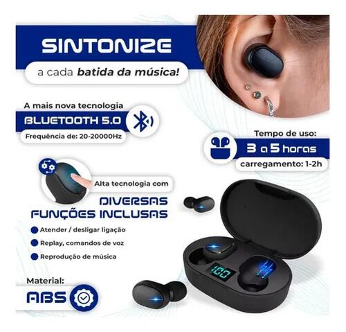 Fone Ouvido Bluetooth RS26 Sem Fio H Maston Digital Com Nf