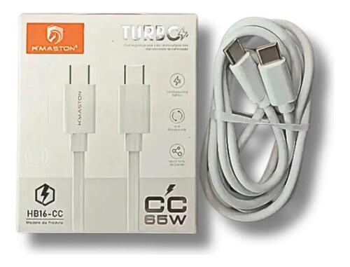 Cabo HB16-CC Tipo C P/ Tipo C 1m H'maston Branco Branco