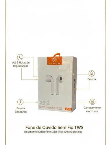 Fone De Ouvido Ly-17mini Bluetooth Sem Fio Hmaston Branco