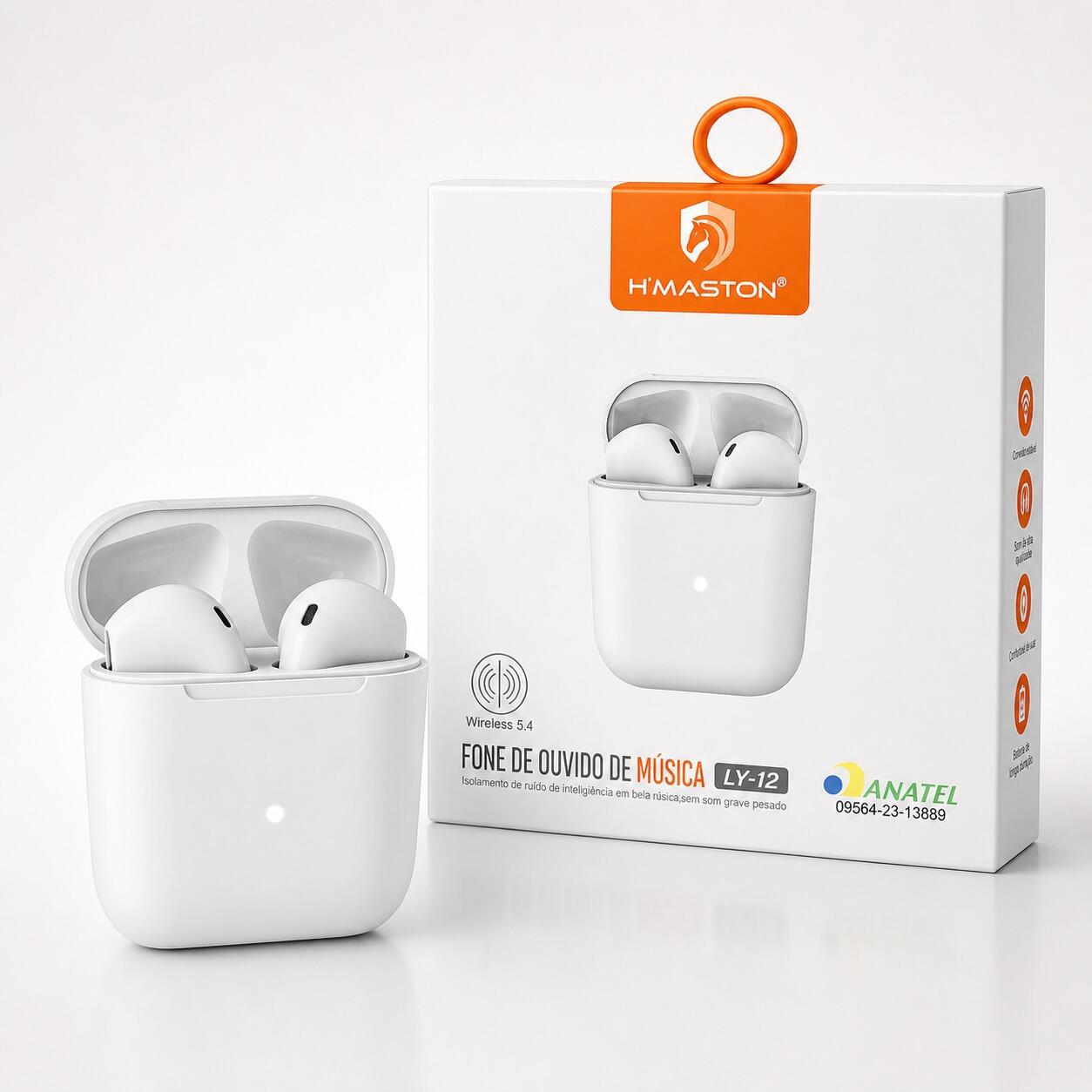 Fone de Ouvido Sem Fio Bluetooth 5.4 H?maston LY-12 TWS