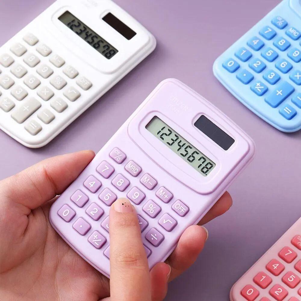 Mini Calculadora Eletrônica Colorida Portátil com Display