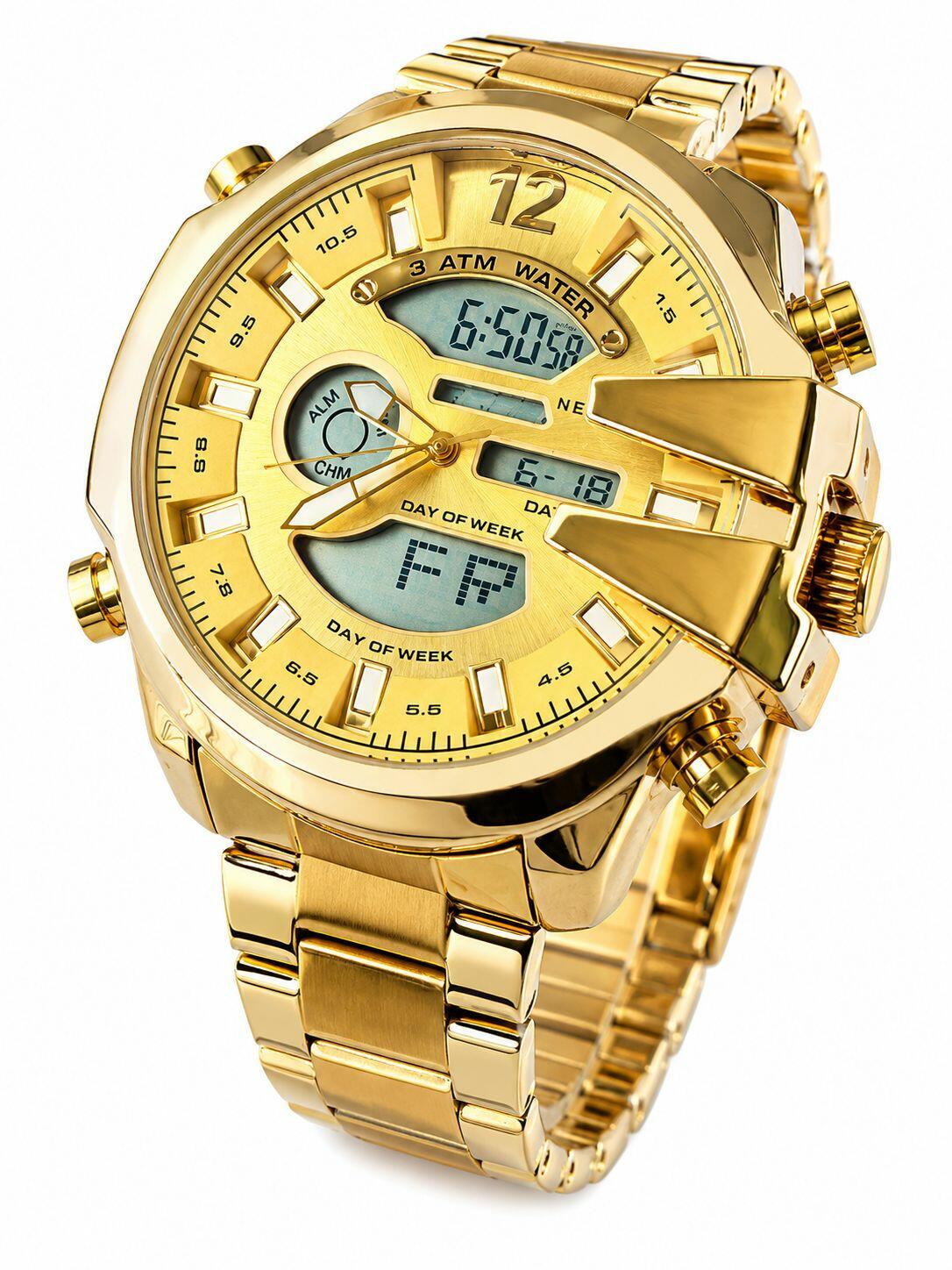 Relógio Masculino Newrex 10Bar Prata a prova dagua
