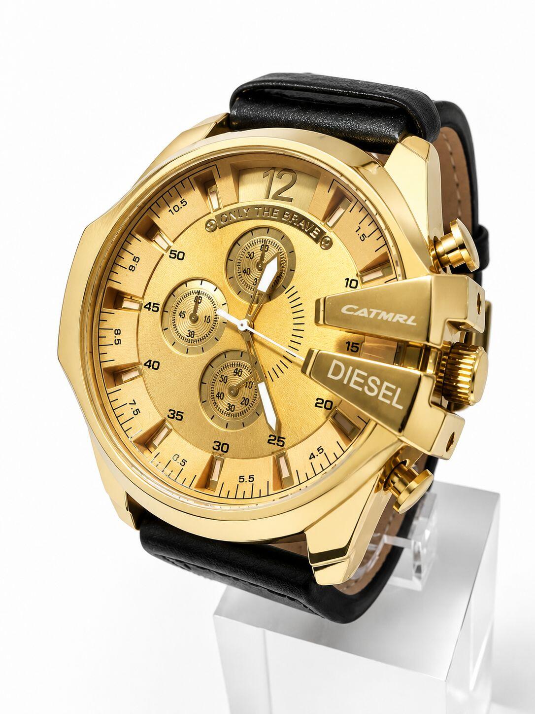 LIQUIDACAO - Relógio Masculino Diesel Catmrl P/de Couro a prova dagua