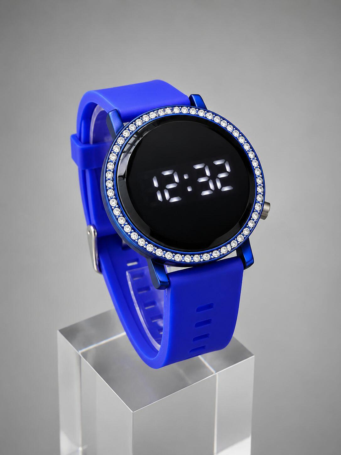 Relógio Feminino DHP Digital a prova dagua Cor Azul