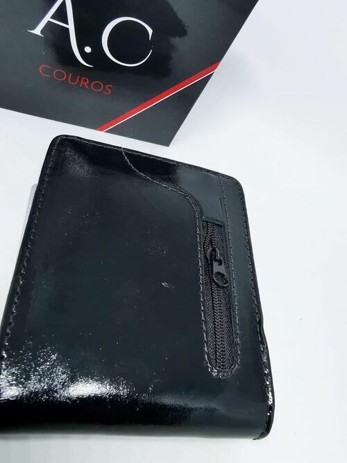 Carteira A. C Couro Legitimo Preto