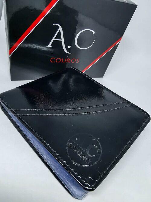 Carteira A. C Couro Legitimo Preto