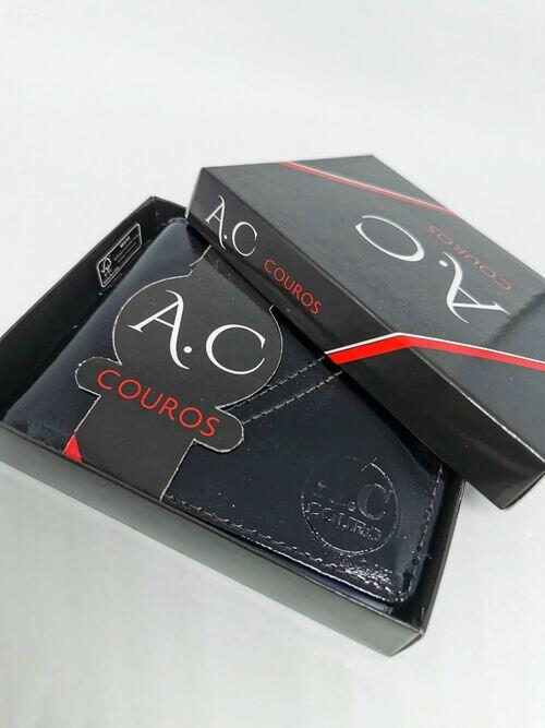 Carteira A. C Couro Legitimo Preto