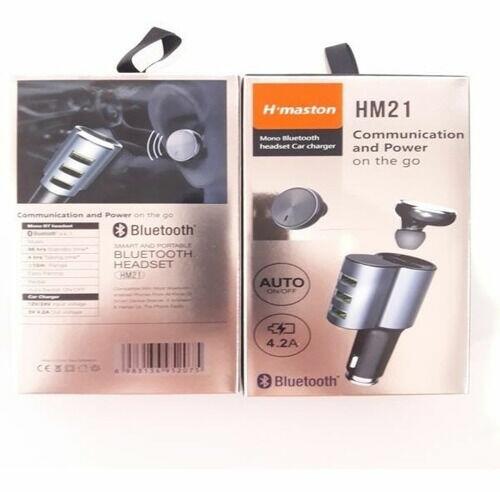 Carregador Veicular C/ Fone De Ouvido Hm21 4.2a H'maston