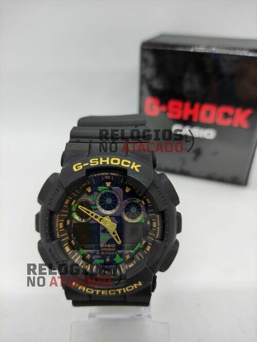 Relógio G-Shock Ga100 Camuflado Verde/Preto