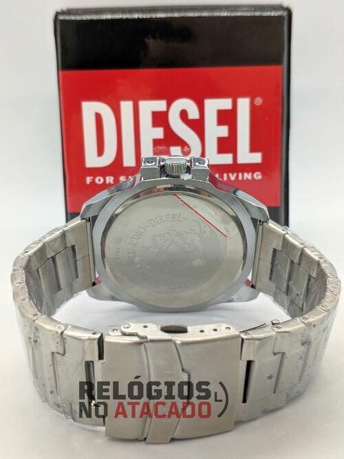 Diesel 10Bar world Pulseira de aço Prata