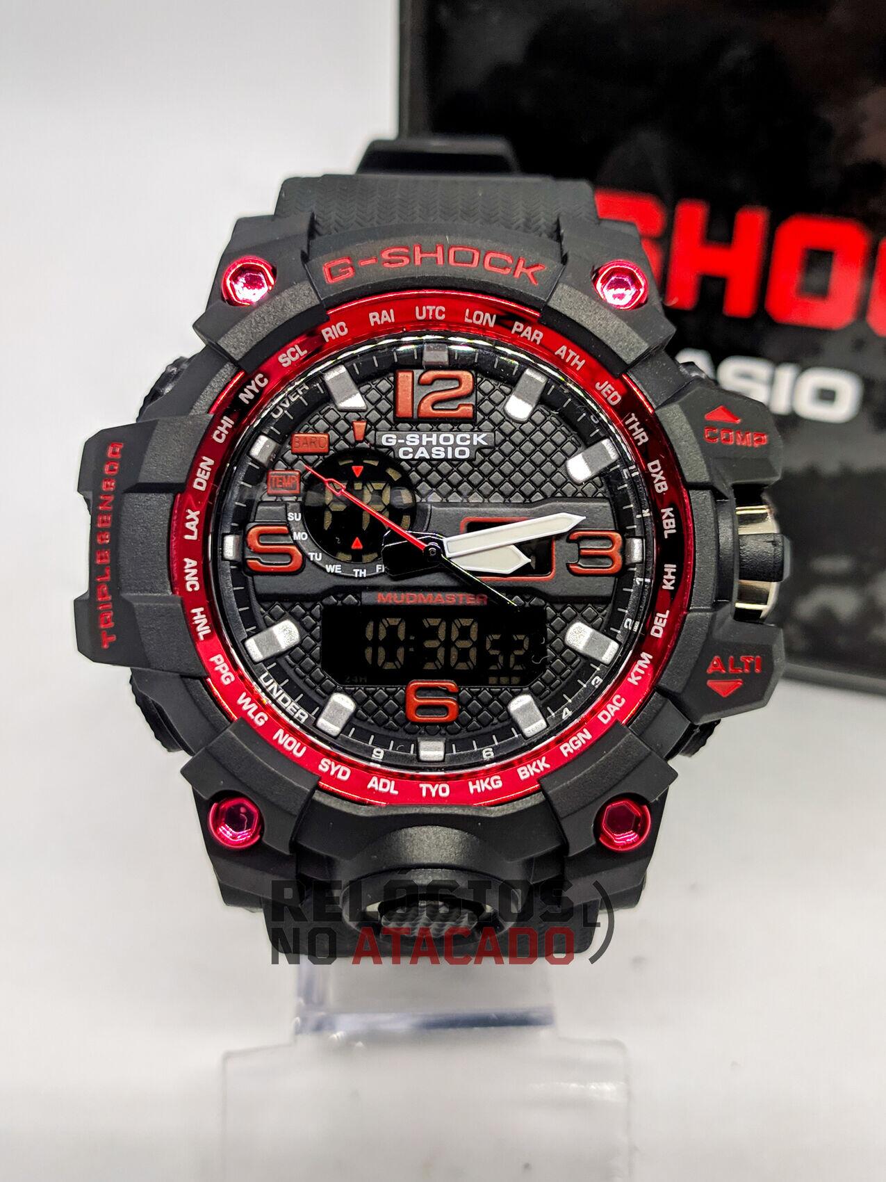Comprar Relógio G-shock Mudmaster Speed Preto / Vermelho a prova dagua -  R$69,99 - Rélógios no Atacado