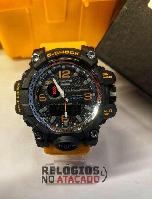 G-shock mudmaster Abobora/preto- Linha Gold