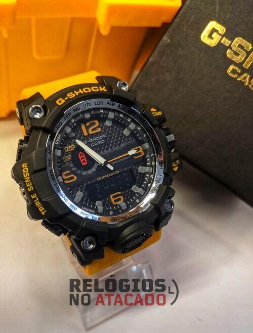 G-shock mudmaster Abobora/preto- Linha Gold