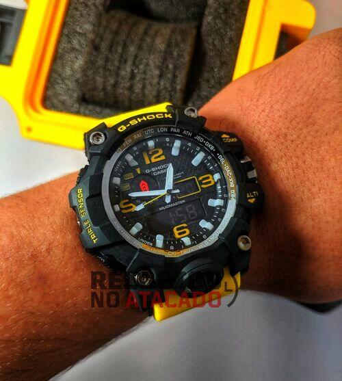 G-shock mudmaster Abobora/preto- Linha Gold