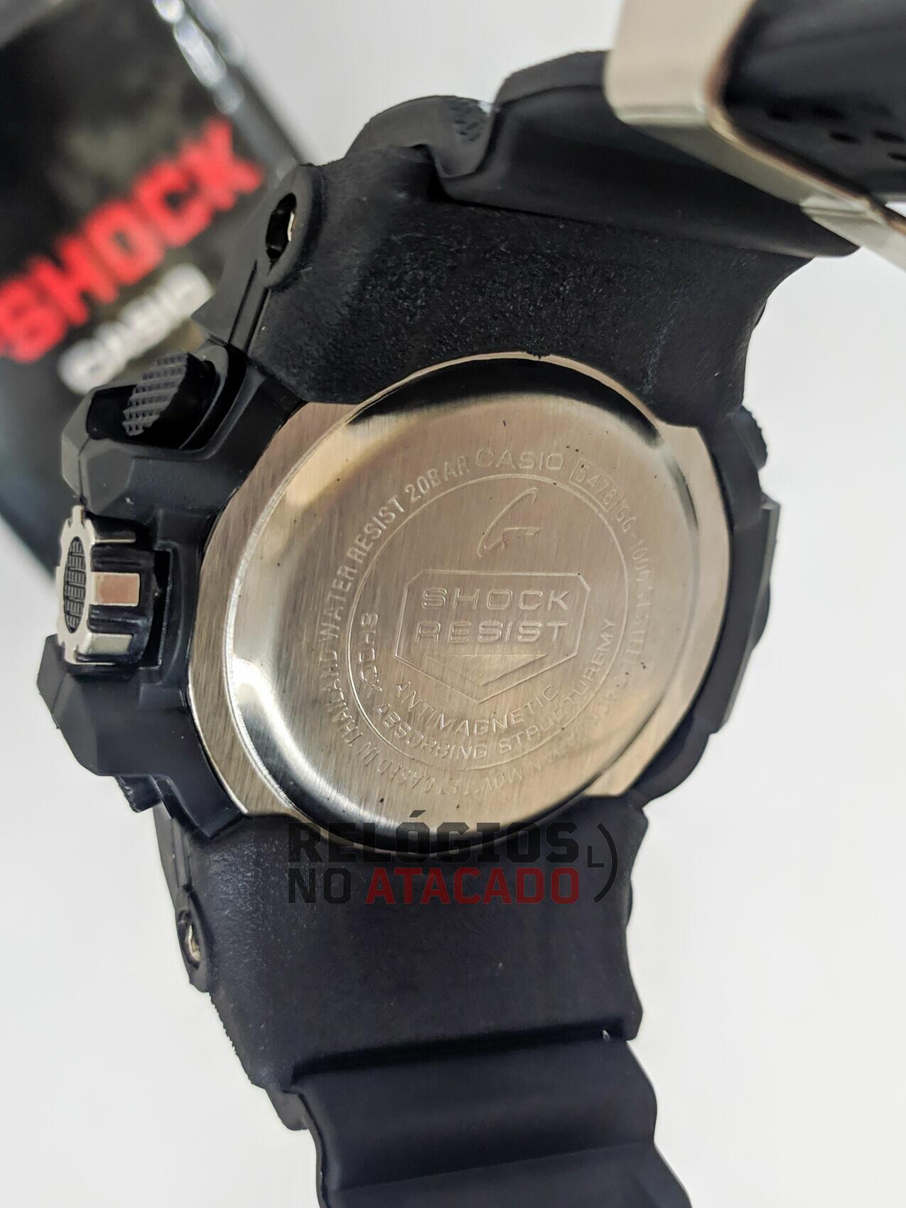 Relógio G-Shock Mudmaster Preto P/ Camuflado Cinza 100%