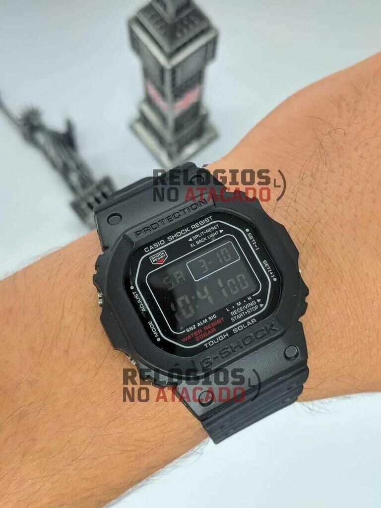 Relógio G-Shock DW Preto c/ Branco a prova dagua