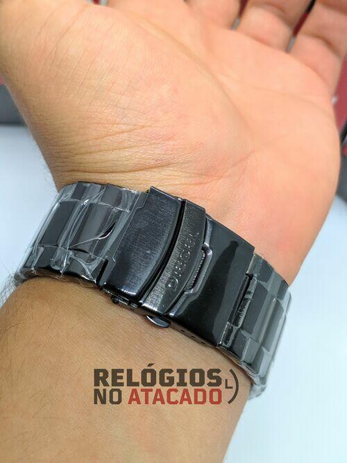 Diesel 10Bar world Pulseira de aço Preto