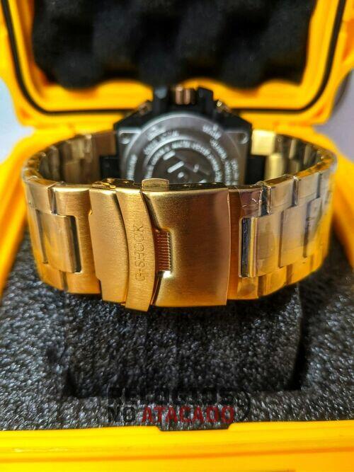 Relógio masculino militar G-Shock Metal Tokyo 2020 Gold - Pulseira de metal Dourada A prova d'agua