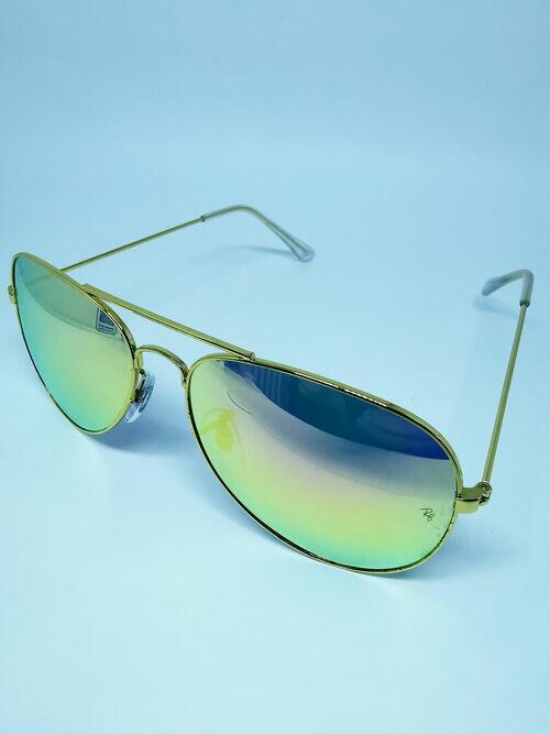 Óculos Ray Ban Round Aviador Dourado