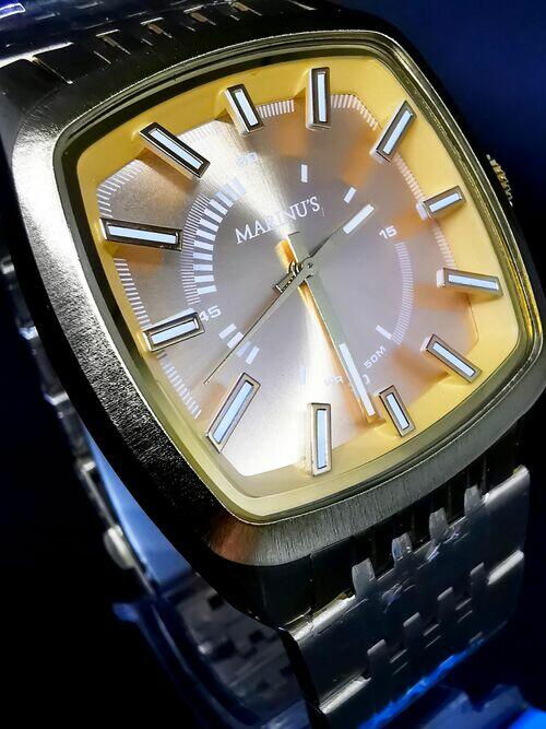 Relógio masculino Marinus Gold J3356 pulseira de aço