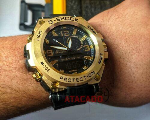 Relógio masculino G-Shock Metal Black Gold