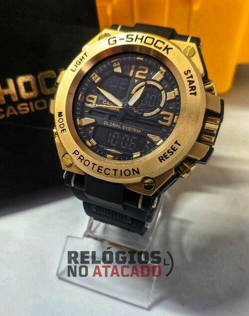 Relógio masculino G-Shock Metal Black Gold