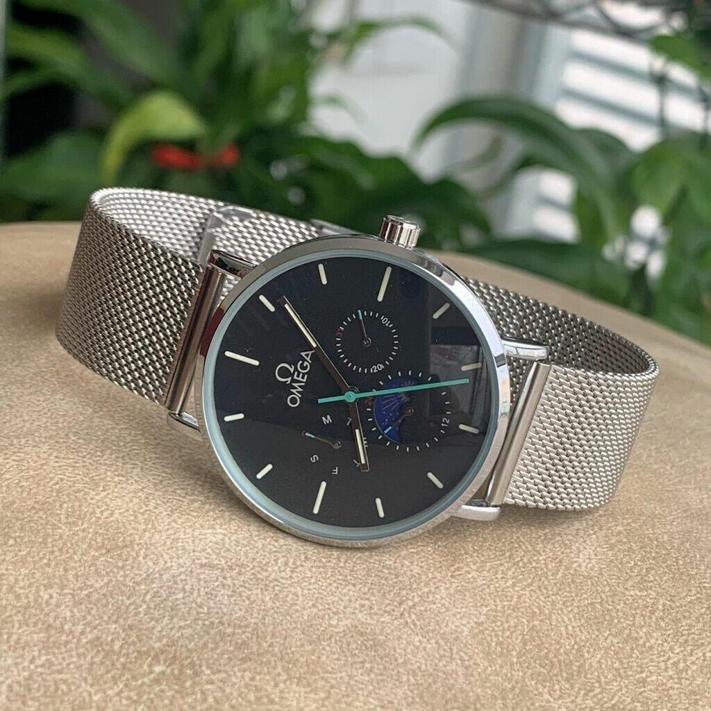 Relógio Omega Prata/Branco P/ de Aço