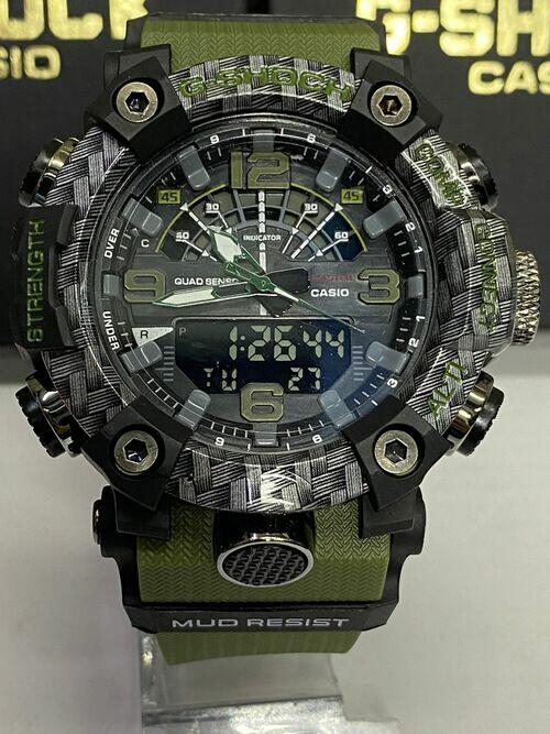 Relógio masculino G-shock Mudmaster Black out X Preto P/Verde