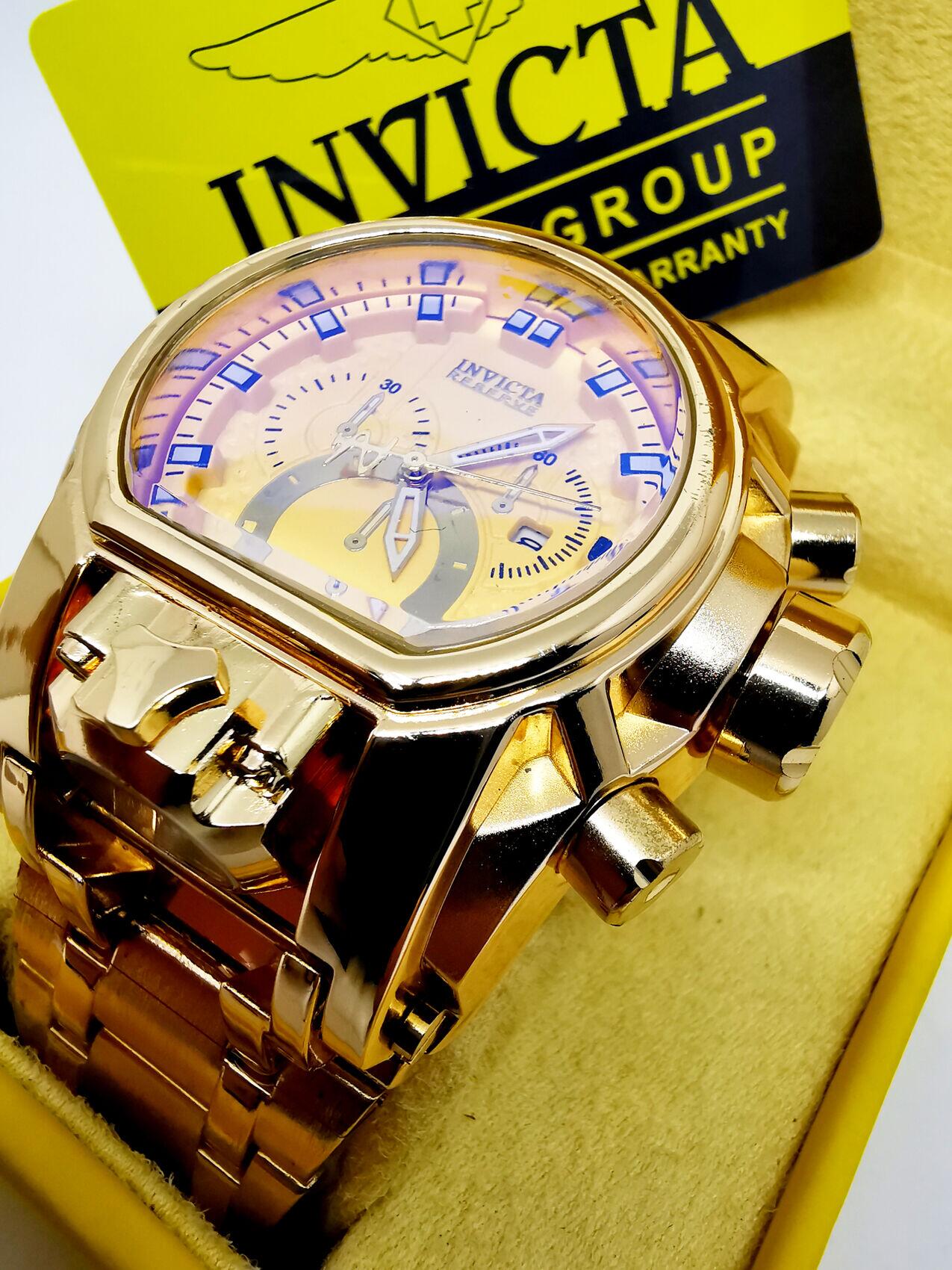 Relógio Masculino Invicta Zeus Magnum M Dourado pulseira de aço