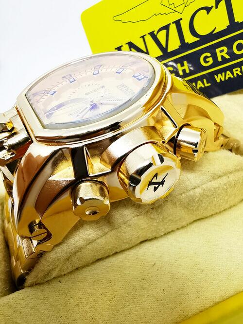 Relógio Masculino Invicta Zeus Magnum M Dourado pulseira de aço
