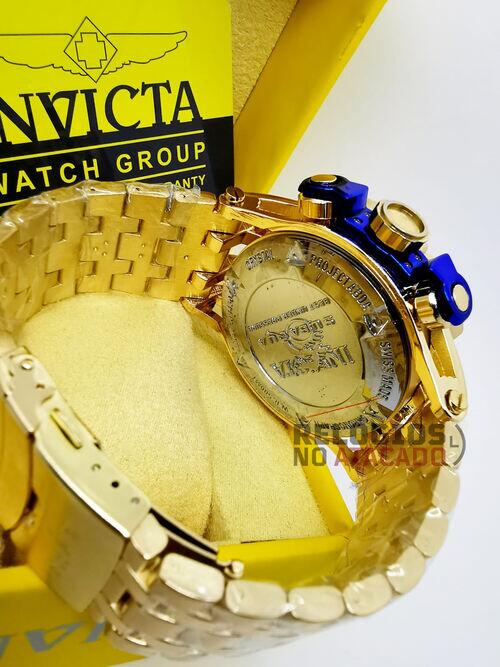 Relógio Masculino Invicta Venon Hybrid Dourado/AzulResistente a água - Com Caixa Premium