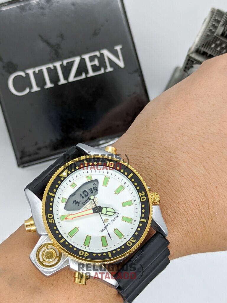 Relógio Citizen Aqualand Fundo Branco c/ Caixa Premium