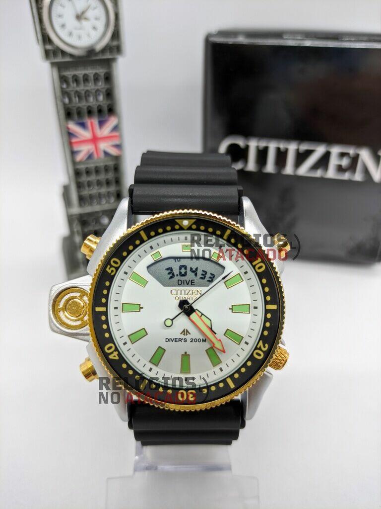 Relógio Citizen Aqualand Fundo Branco c/ Caixa Premium (100% Funcional) a prova dagua