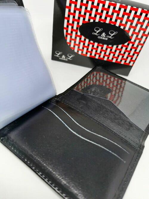 Carteira L & L Couro Legitimo Preto